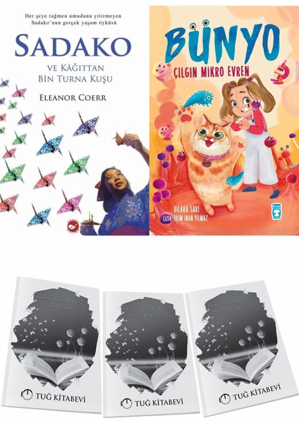 Sadako ve Kağıttan Bir Turna Kuşu ve Bünyo Çılgın Mikro Evren + Hediyeli