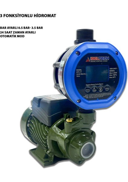 Mrs Max Su Pompası Paket Hidrofor Bar Ayarlı Su Pompası QB60 0.5hp