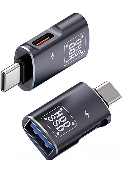 Type-C To USB 3.0 Otg Dönüştürücü | 10GBPS + 12W Şarj Desteği