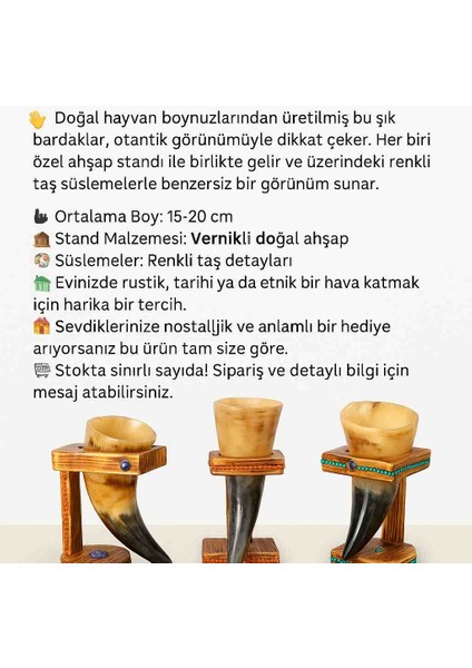 Sığır Boynuzundan Şarap Kadehi HORN STYLE