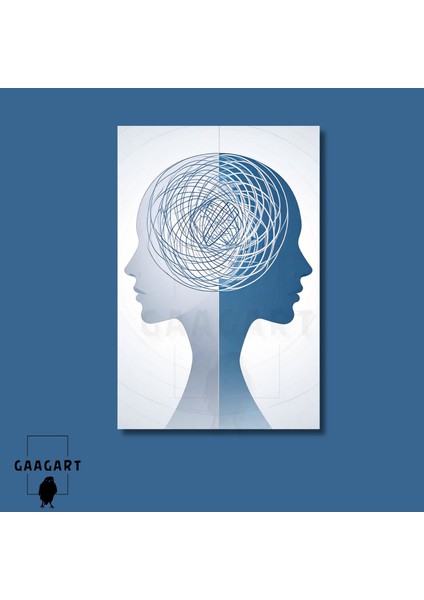 Tekli Dikey Kanvas Psikoloji Poliklinik Tablosu Kafası Karışık Insanlar modelleri