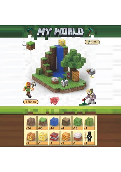 Yeni Mc My World Minecraft Periferik Manyetik Kare Yapı Blokları Çocuk Eğitici Montaj Yapı Blokları Oyuncak Hediyesi (Yurt Dışından)