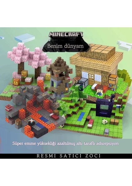 Yeni Mc My World Minecraft Periferik Manyetik Kare Yapı Blokları Çocuk Eğitici Montaj Yapı Blokları Oyuncak Hediyesi (Yurt Dışından)