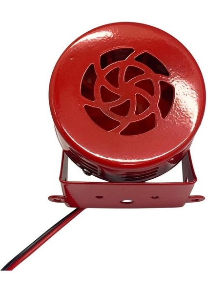 24V Motorlu Metal Siren Mini (Kırmızı) (110-130 Db) (75 Mm) modelleri