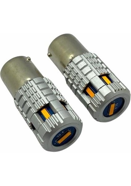 12V-24V 93 AMPUL 6 LEDLİ SARI CANBUS (2 AD)