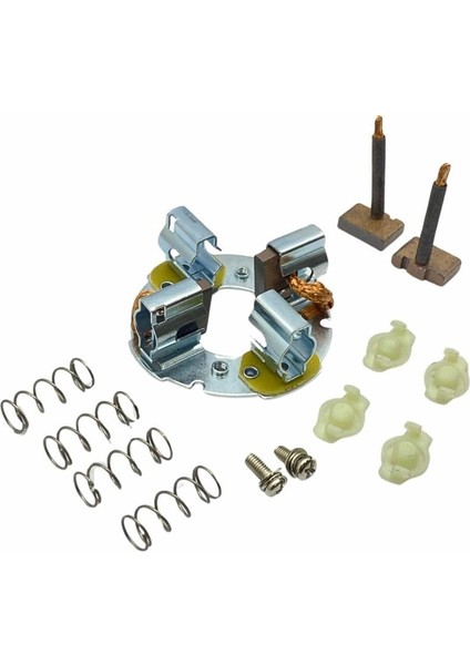 12V Marş Kömür Yuvası Iskra Tipi (4 Kömürlü Set) Erkunt-Hidromek-Jcb-Mf