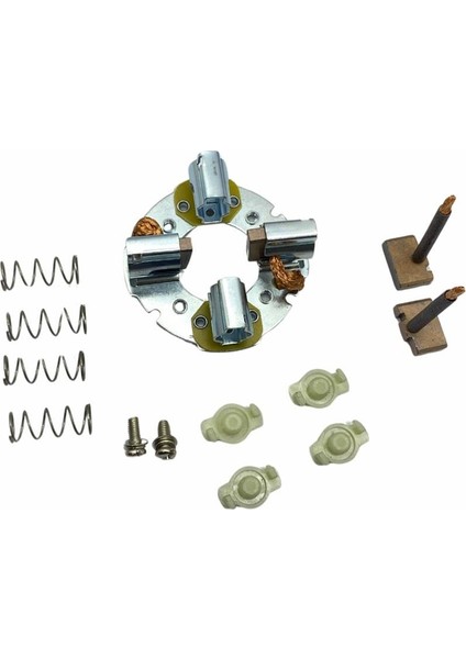 12V Marş Kömür Yuvası Iskra Tipi (4 Kömürlü Set) Erkunt-Hidromek-Jcb-Mf