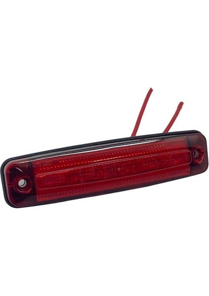 Frıstom 12V-24V Parmak Lamba 6-Ledli Kırmızı (102*25.6 Mm)