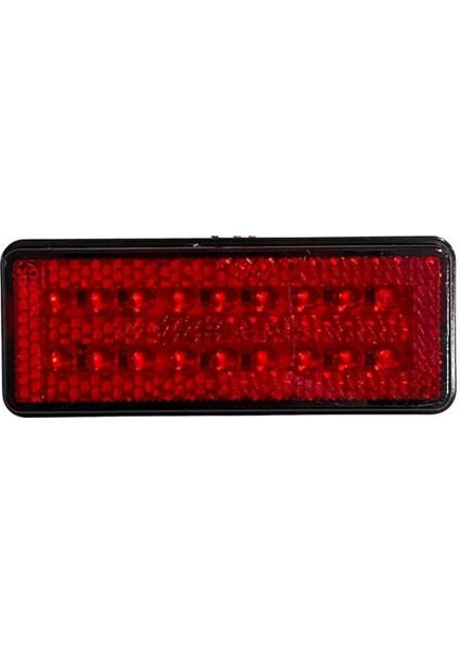 12V-24V Ikaz Lambası 18-Ledli Kırmızı Cıvatalı (Düz ve Çakarlı) (88*35 Mm) Unıversal