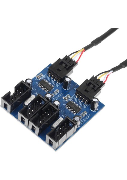 Anakart USB 9 Pin Hub Erkek 1-2/4 Dişi USB 2.0 Splitter Uzatma Kablosu