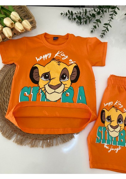 Aslan Figürlü Şort-Tshirt Erkek Çocuk Ikili Takım fırsatları