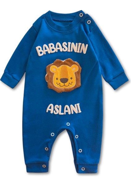 %100 Pamuklu Babasının Aslanı Yazılı Bebek Tulumu fiyatları