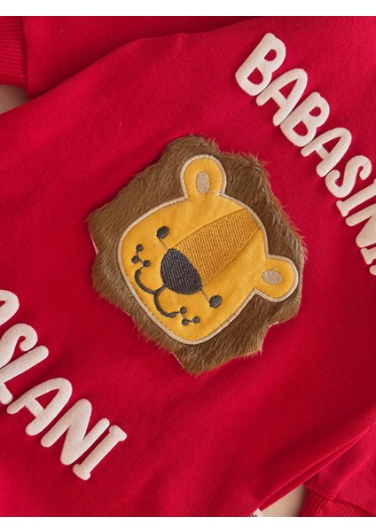 %100 Pamuklu Babasının Aslanı Yazılı Bebek Tulumu fırsatları