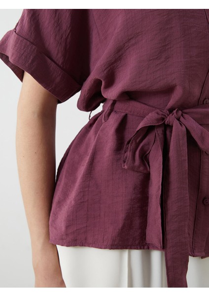 Yeni Sezon Gomlek Yaka Oversize Kusakli Bluz - S5PL34Z8 modelleri