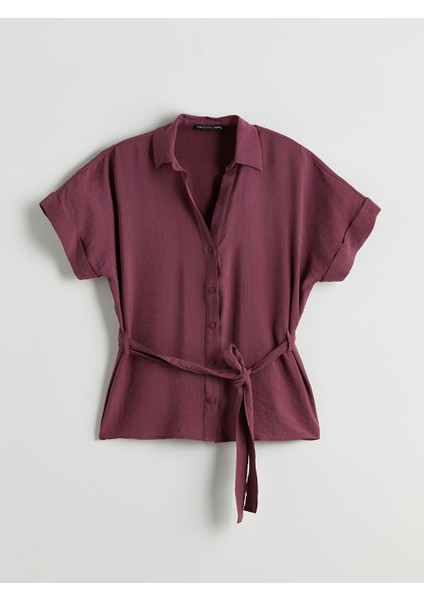 Yeni Sezon Gomlek Yaka Oversize Kusakli Bluz - S5PL34Z8 indirimleri