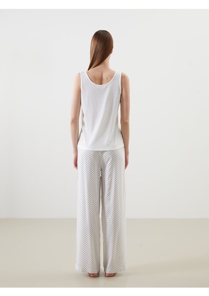 Yeni Sezon Kacik Yaka Desenli Kadin Pijama Takim - S5I624Z8 fırsatları