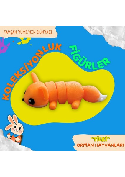 Orman Hayvanları Koleksiyonu - 4 Parça Hareketli ve Eğlenceli Oyuncaklar ve Bilgilendirici Kartlar - Geyik, Tilki, Rakun, Boz Ayı fiyatları