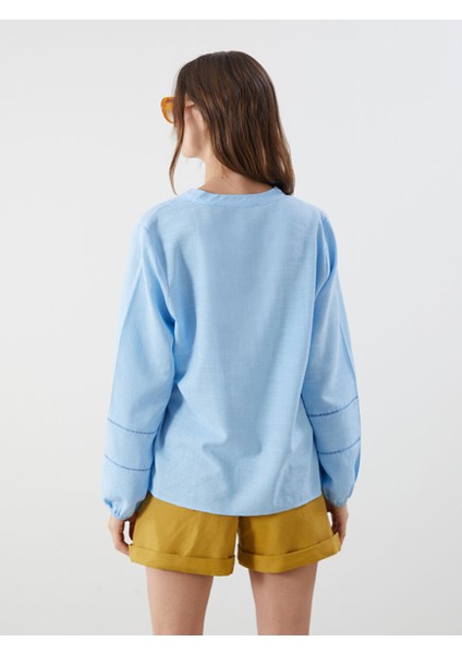 Yeni Sezon Kacik Yaka Oversize Bluz - S5QY39Z8 fırsatları