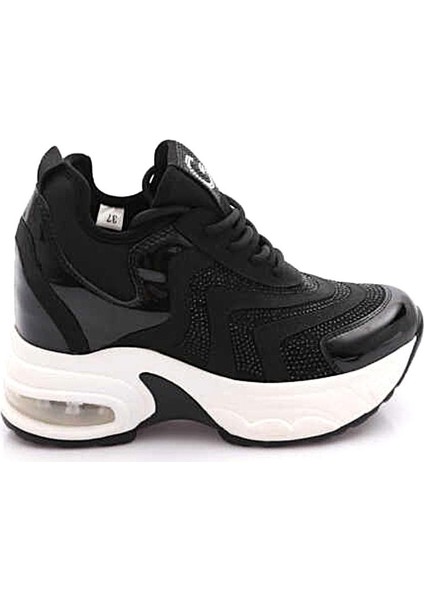 Guja 25Y300-9 Kadın Gizli Dolgulu Yüksek Taban Taşlı Sneaker Spor Ayakkabı