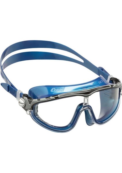 Skylight Silikon Yetişkin Yüzücü Maskesi Blue Metal