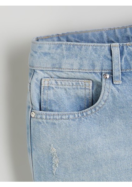 Yeni Sezon Bermuda Fit Kadin Jean Sort - S5QE35Z8