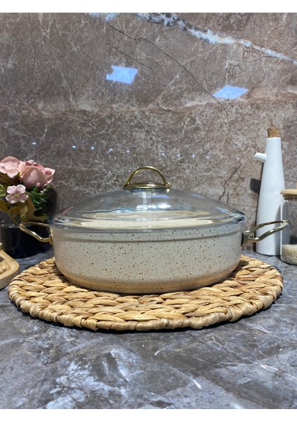 Granit 28 cm Basıktencere-Krem fırsatları
