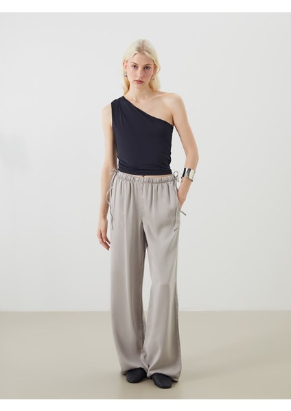 Yeni Sezon Beli Lastikli Wideleg Kadin Jean Pantolon - S5GN80Z8
