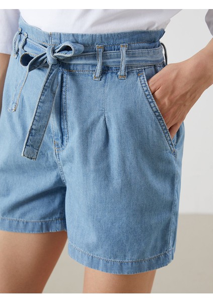 Yeni Sezon Beli Kemerli Kadin Jean Sort - S5JF50Z8 modelleri