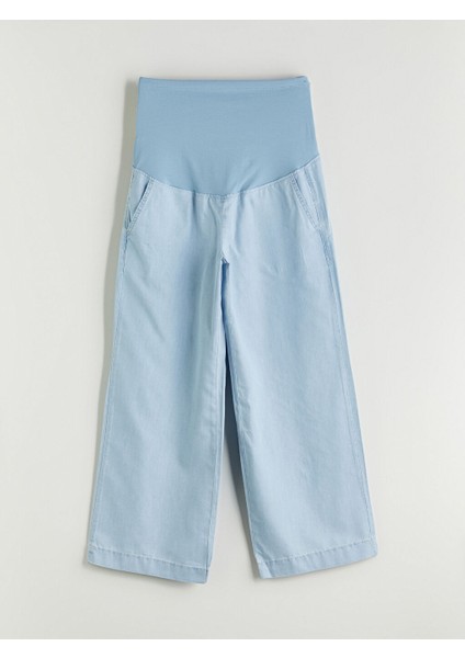 Yeni Sezon Karin Panelli Wideleg Hamile Jean Pantolon - S5RE84Z8