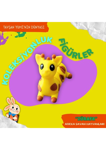 Afrika Savan Hayvanları - 4 Parça Hareketli Eğlenceli Oyuncaklar -Zürafa, Gergedan, Fil, Aslan - Anahtarlık, Çanta Aksesuarı, Oyuncak modelleri
