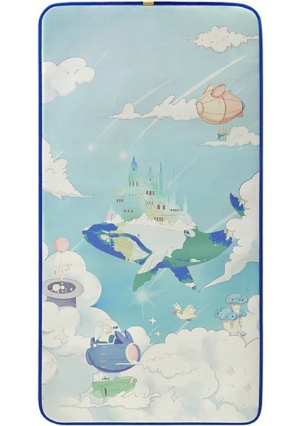 Whale In The Castle Mavi Ipek Uyku Matı, 60X40X1 cm