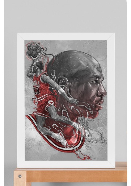Michael Jordan Çerçeveli Tablo - Basketbol Nba Posteri Tablo