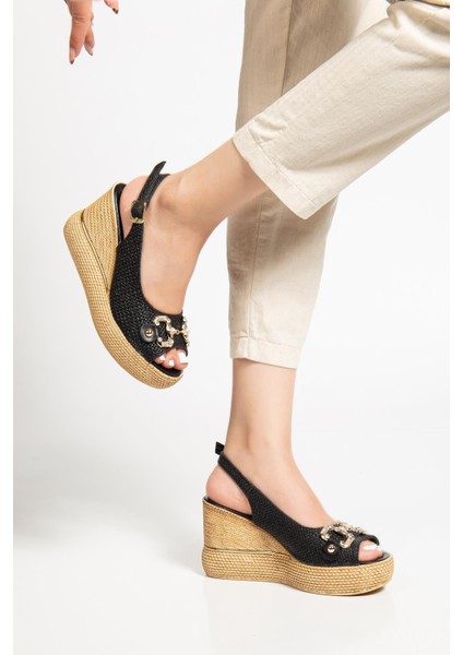 Suins Twine Model Kadın Taşlı Platform Sandalet fiyatları