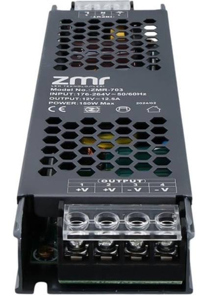 220V-240V Ac GİRİŞ/12V Dc Çıkış Konvertör (Voltaj Düşürücü) (Trafo) 12.5 A 150W (Ince Kutulu) ZMR703 modelleri