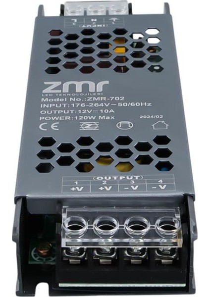 220V-240V Ac GİRİŞ/12V Dc Çıkış Konvertör (Voltaj Düşürücü) (Trafo) 10 A 120W (Ince Kutulu) ZMR702 modelleri