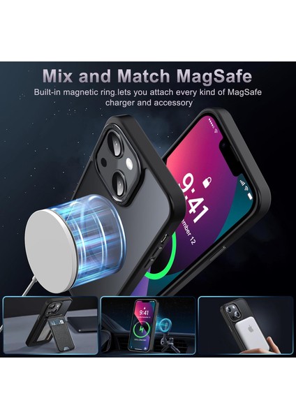 iPhone 14 Uyumlu Kamera Korumalı Magsafe Wireless Şarj Özellikli Mat Silikon Kılıf fiyatları