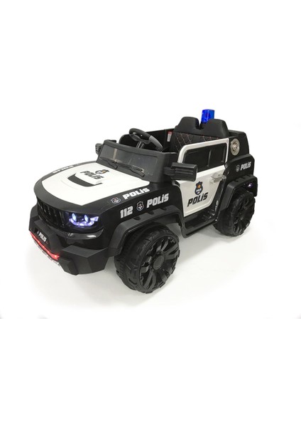 Pababo Akülü Polis Arabası Uzaktan Kumandalı 12 Volt Iznık Gt Deri Koltuk