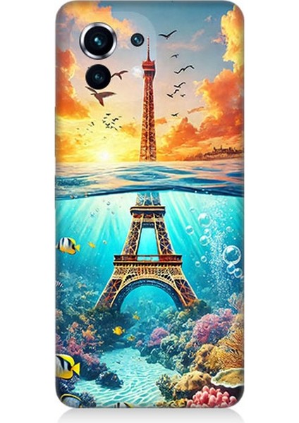 Xiaomi Mi 11 Uyumlu Denizaltında Eyfel Hayali Desenli Silikon Kılıf