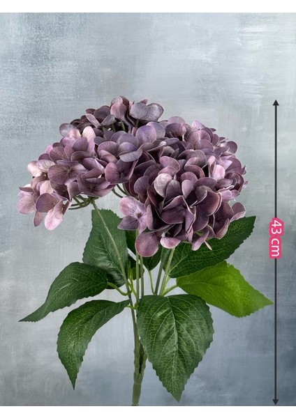 Yapay Çiçek Islak Ortanca Demeti 5 Dal Mor Yapay Salon Çiçeği Masa Üstü Dekor Çiçek Buketi 43 cm fırsatları