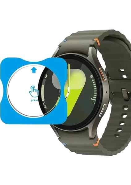 Galaxy Watch 7 40MM Uyumlu Kolay Kurulum Aparatlı Temperli Cam Ekran Koruyucu