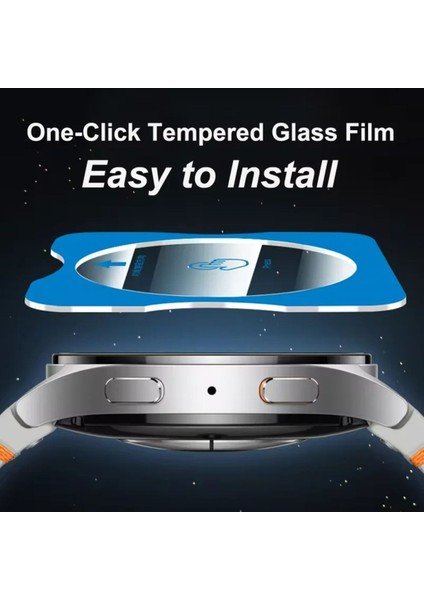 Galaxy Watch 7 40MM Uyumlu Kolay Kurulum Aparatlı Temperli Cam Ekran Koruyucu fiyatları