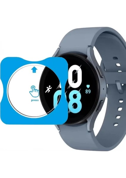 Galaxy Watch 6 44MM Uyumlu Kolay Kurulum Aparatlı Temperli Cam Ekran Koruyucu