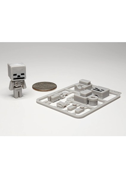 Minecraft Temalı Iskelet Mini Figür 7cm | Kendin Yap Oyuncak Kit | Anahtarlık ve Dekor Ürünü