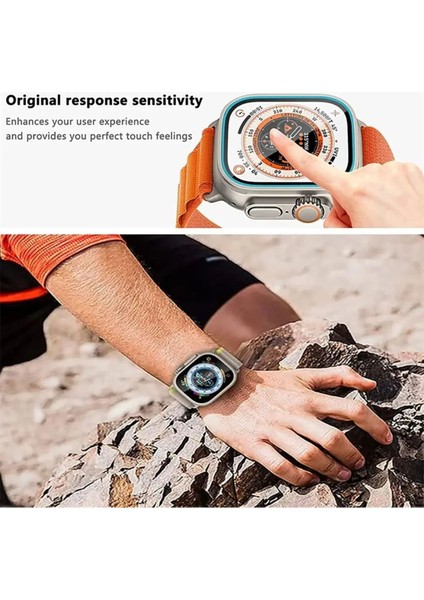 Apple Watch Ultra 49MM Uyumlu Kolay Kurulum Aparatlı Temperli Cam Ekran Koruyucu modelleri