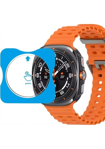 Samsung Galaxy Watch 7 Ultra Uyumlu Kolay Kurulum Aparatlı Temperli Cam Ekran Koruyucu