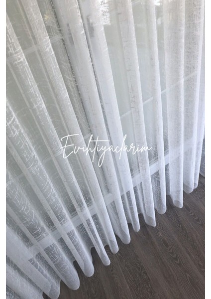 Ütü Istemez Kırışmaz Tüm Odalara Uygun Katyonik Örme Modeli 1/2 Seyrek Pileli Tül Perde