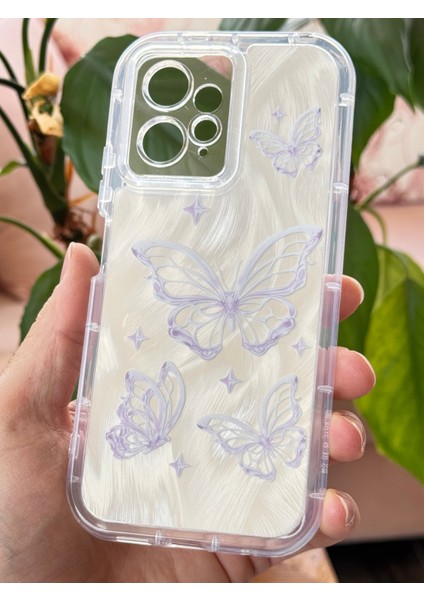 Xiaomi Redmi Note 12 4g Kılıf Parlak Hologramlı Kelebek Desenli Darbe Emici Kamera Korumalı Renkli Silikon indirimleri