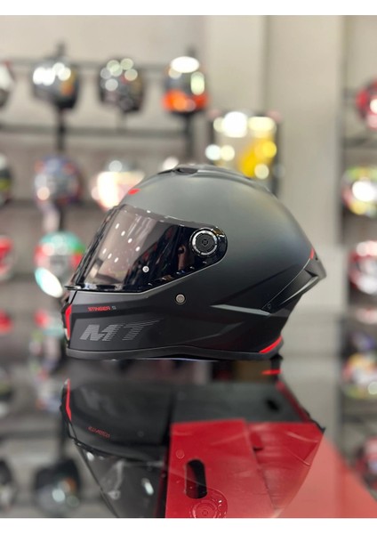 Helmets Stinger 2 Mat Siyah Şeffaf Vizörlü