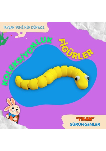 Sürüngenler Koleksiyonu - 4 Parça Hareketli Eğlenceli Oyuncaklarve Bilgilendirici Kartlar- Yılan- Komodo Ejderi -Bukalemun - Geko - fiyatları