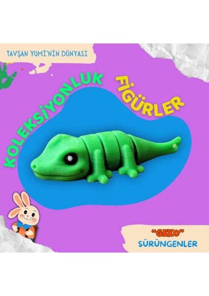 Sürüngenler Koleksiyonu - 4 Parça Hareketli Eğlenceli Oyuncaklarve Bilgilendirici Kartlar- Yılan- Komodo Ejderi -Bukalemun - Geko - fırsatları
